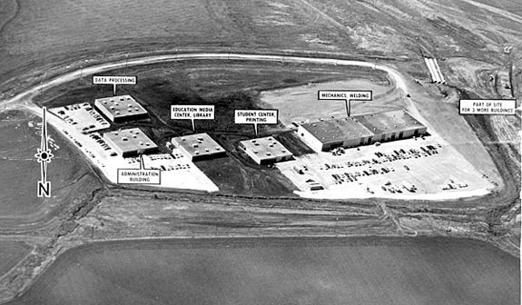 historical aerial view of Ankeny Campus