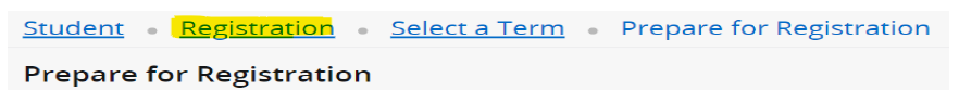 Select the Registration link